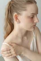 Crystal Petal Bloom Pierce / Rose Gold