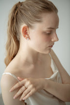 One Stone Flat Ring  / Rose Gold