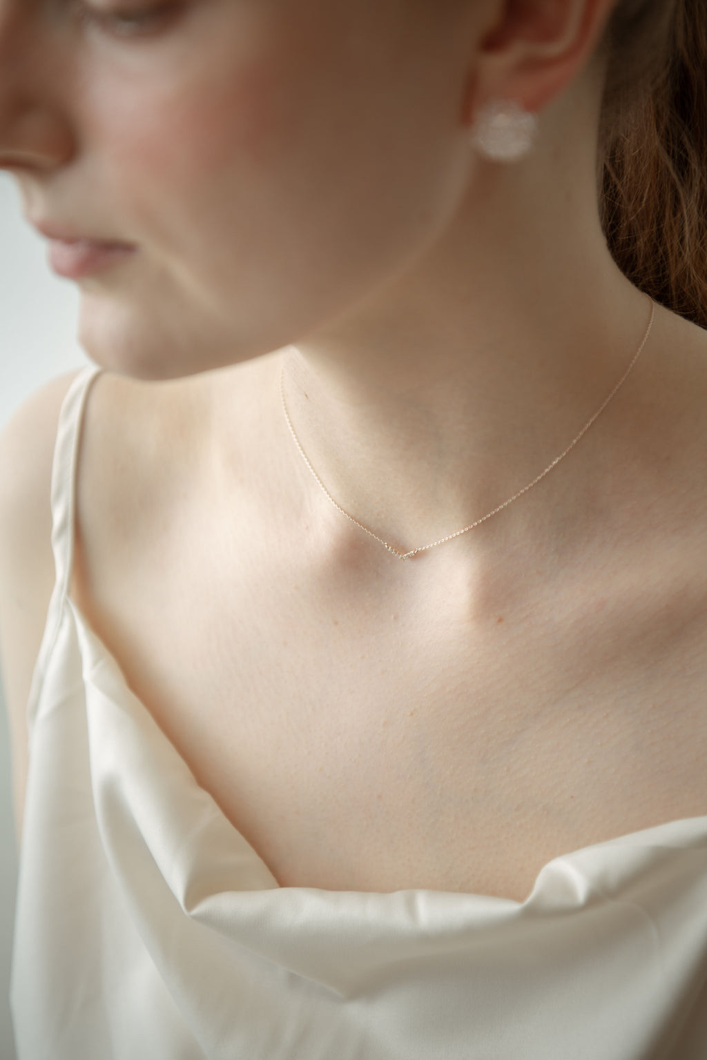 Nuance V Necklace  / Rose Gold
