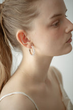 Crystal Hoop Pierce /  Rose Gold