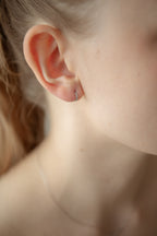 Stone Hoop Pierce / Silver