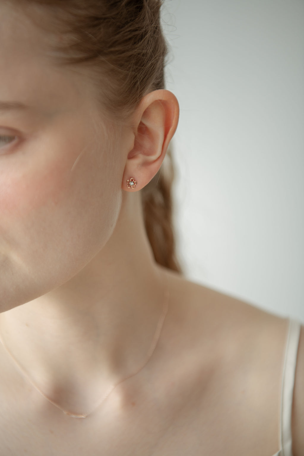 Petit Flower Pierce / Rose Gold