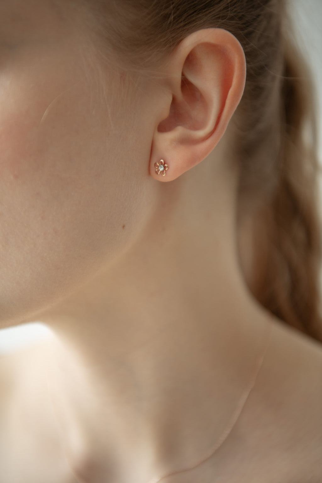 Petit Flower Pierce / Rose Gold