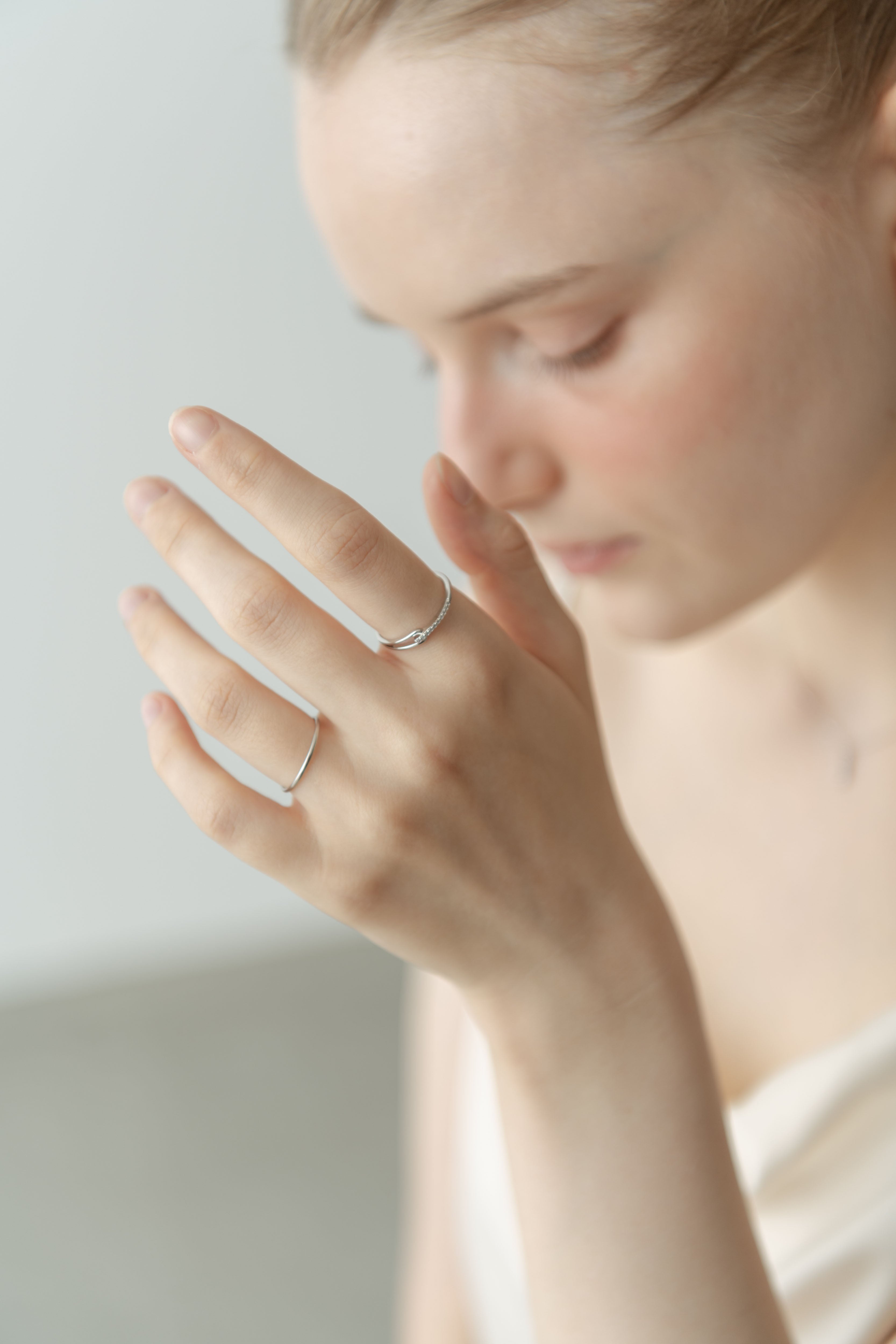 Tear Line Ring / Silver