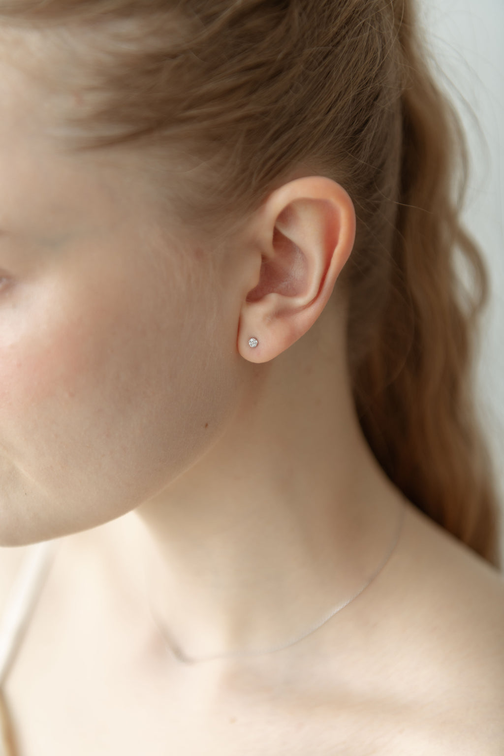 Tiny Stone Pierce / Silver