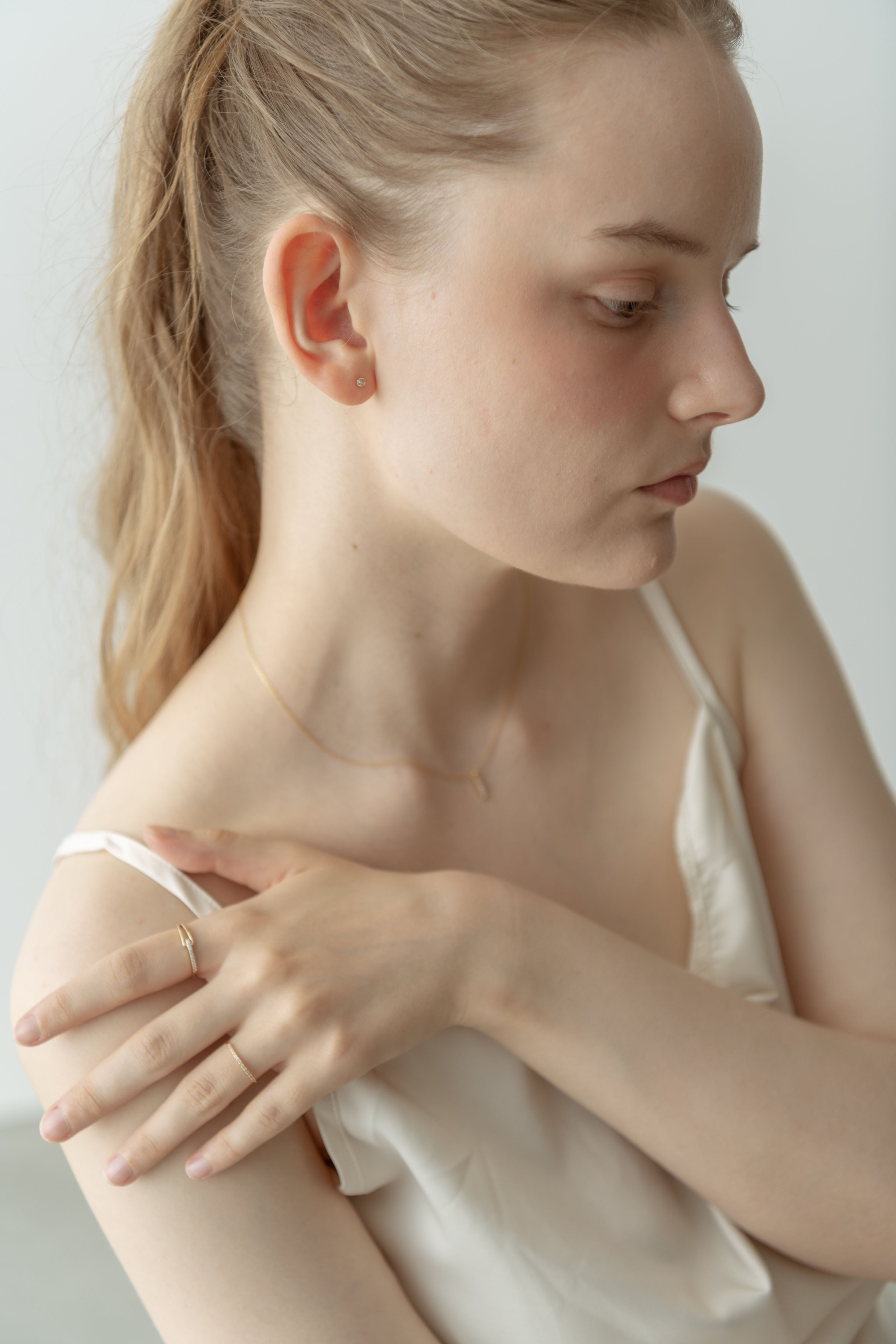 Tear Line Ring / Gold