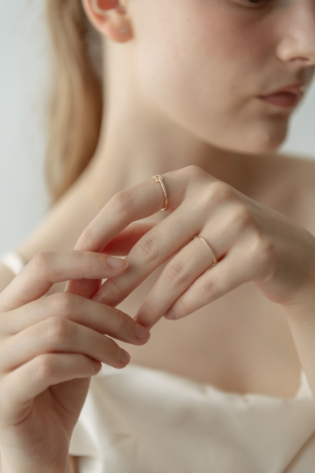 Tear Line Ring / Gold