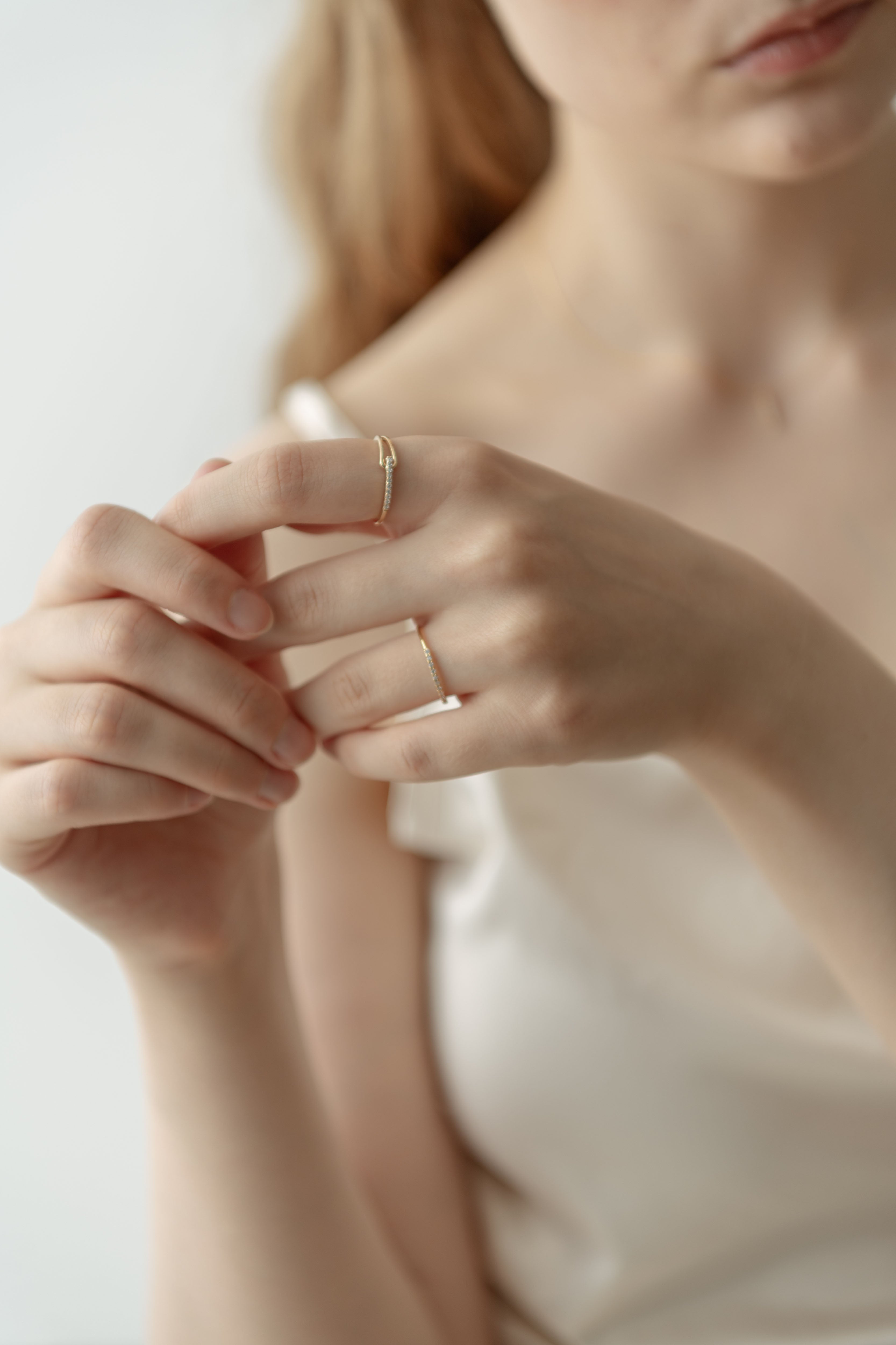 Tear Line Ring / Gold