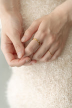 One Stone Flat Ring / Gold