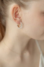 Crystal Hoop Pierce / Gold