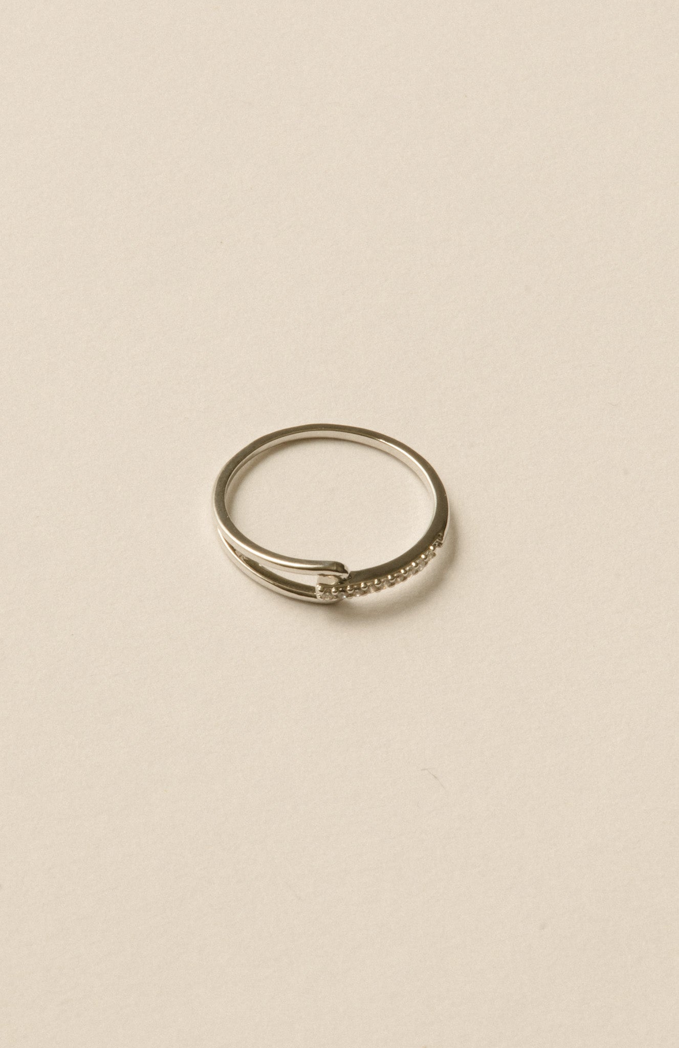Tear Line Ring / Silver
