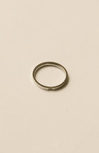 One Stone Flat Ring / Silver