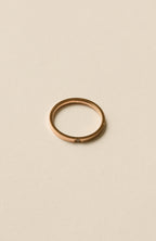 One Stone Flat Ring  / Rose Gold