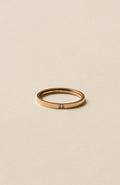 One Stone Flat Ring  / Rose Gold