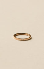One Stone Flat Ring  / Rose Gold