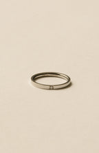 One Stone Flat Ring / Silver