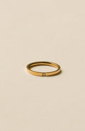 One Stone Flat Ring / Gold