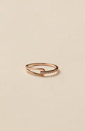 Tear Line Ring  / Rose Gold