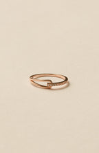 Tear Line Ring  / Rose Gold