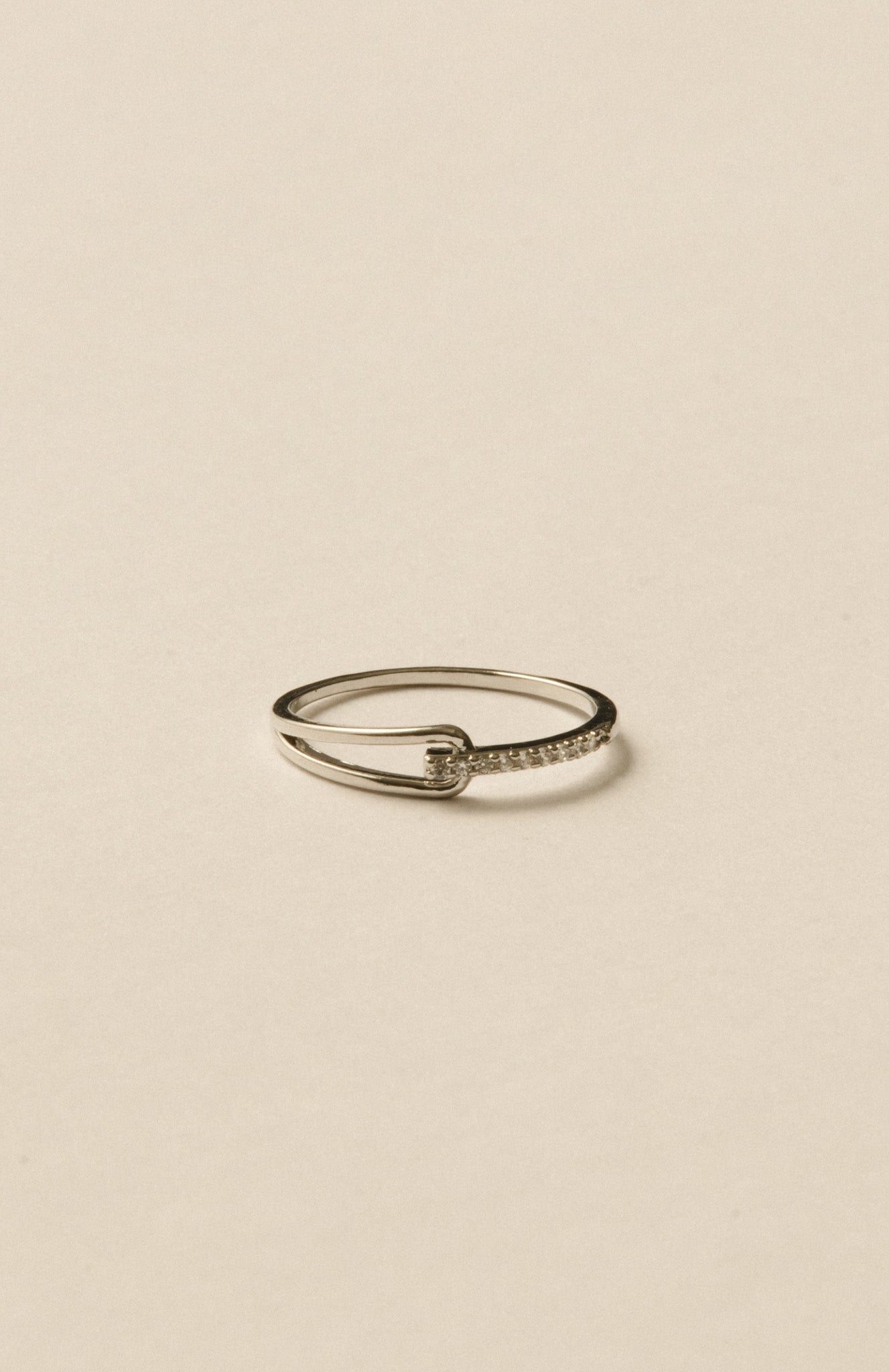 Tear Line Ring / Silver