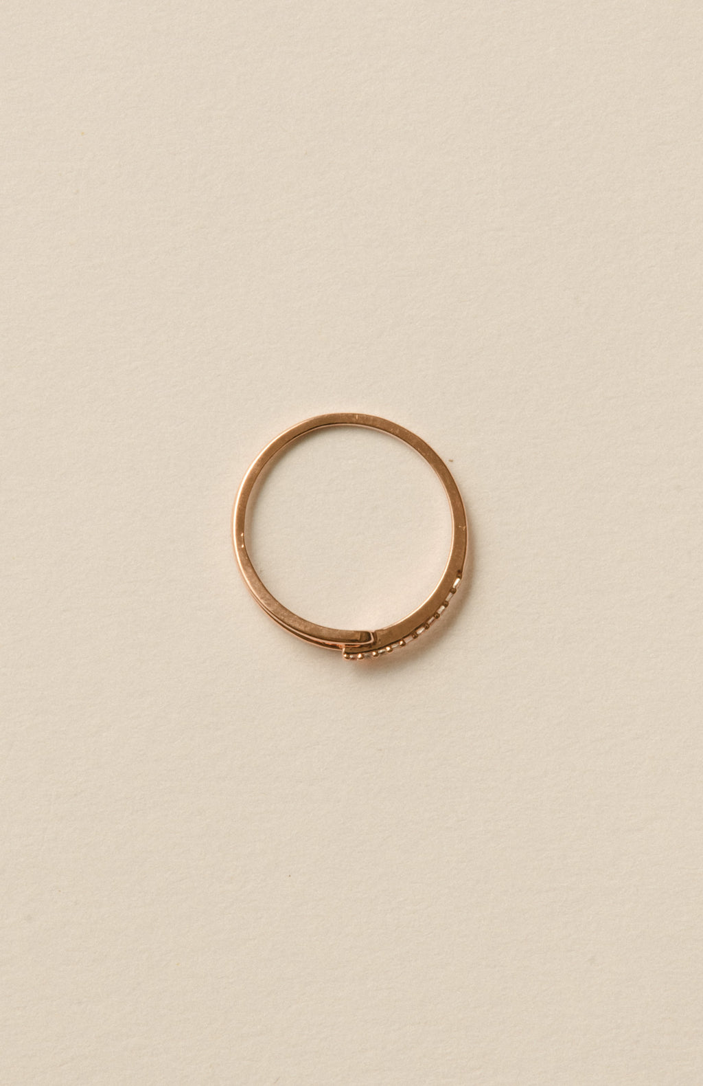 Tear Line Ring  / Rose Gold