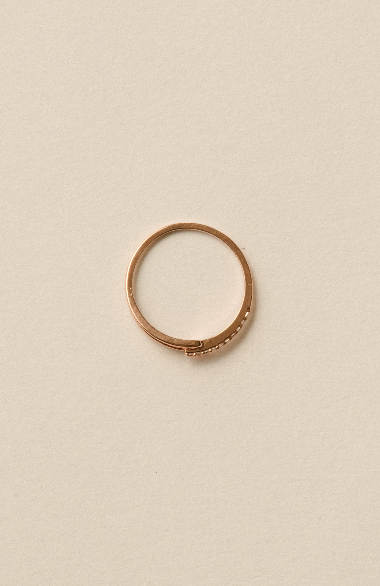Tear Line Ring  / Rose Gold