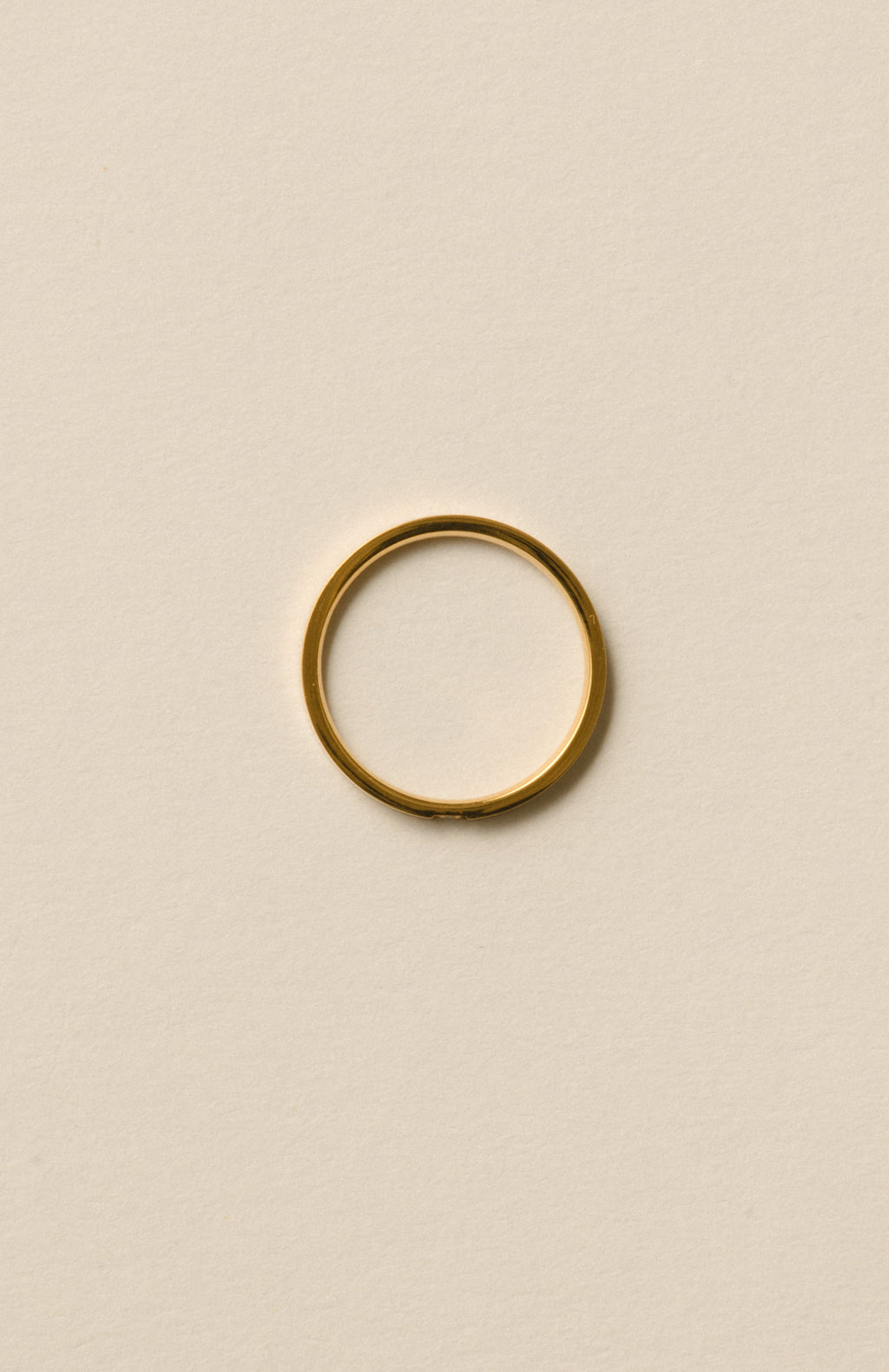 One Stone Flat Ring / Gold