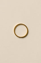 One Stone Flat Ring / Gold
