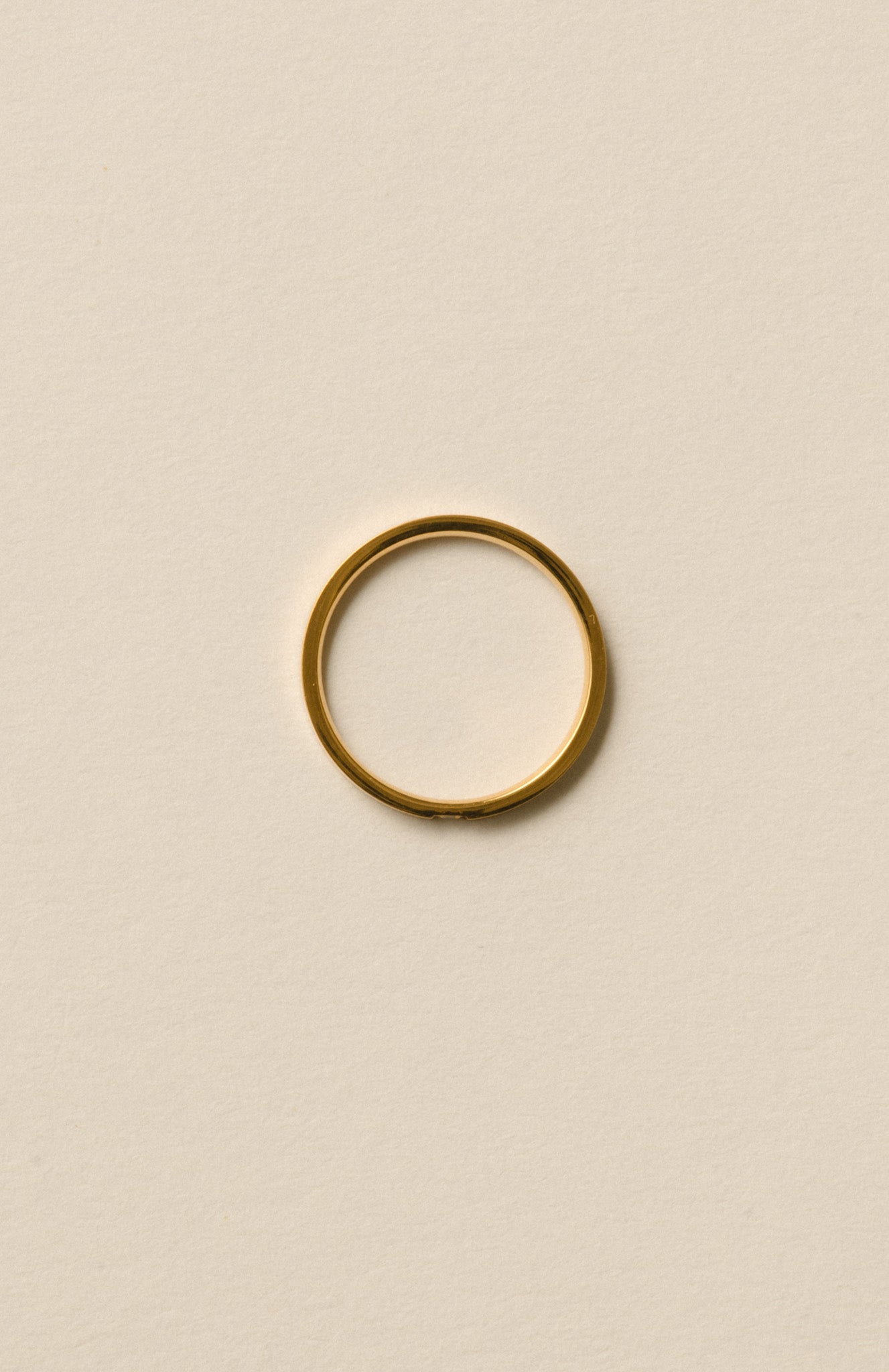 One Stone Flat Ring / Gold