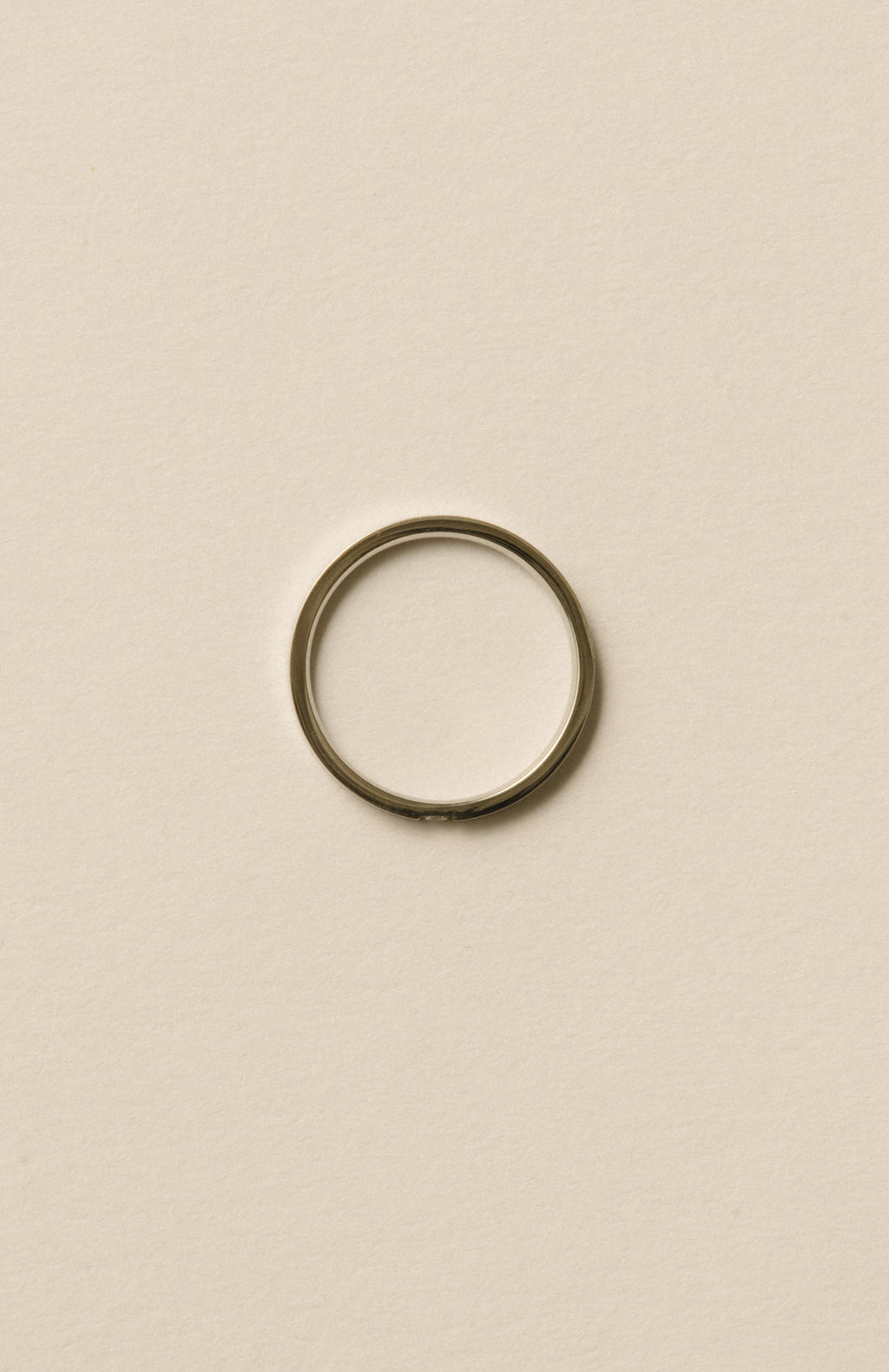 One Stone Flat Ring / Silver
