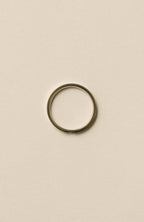 One Stone Flat Ring / Silver