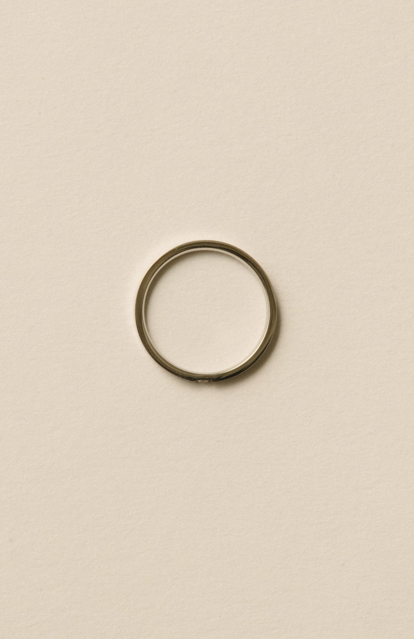 One Stone Flat Ring / Silver