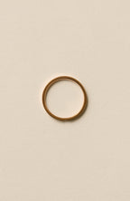 One Stone Flat Ring  / Rose Gold