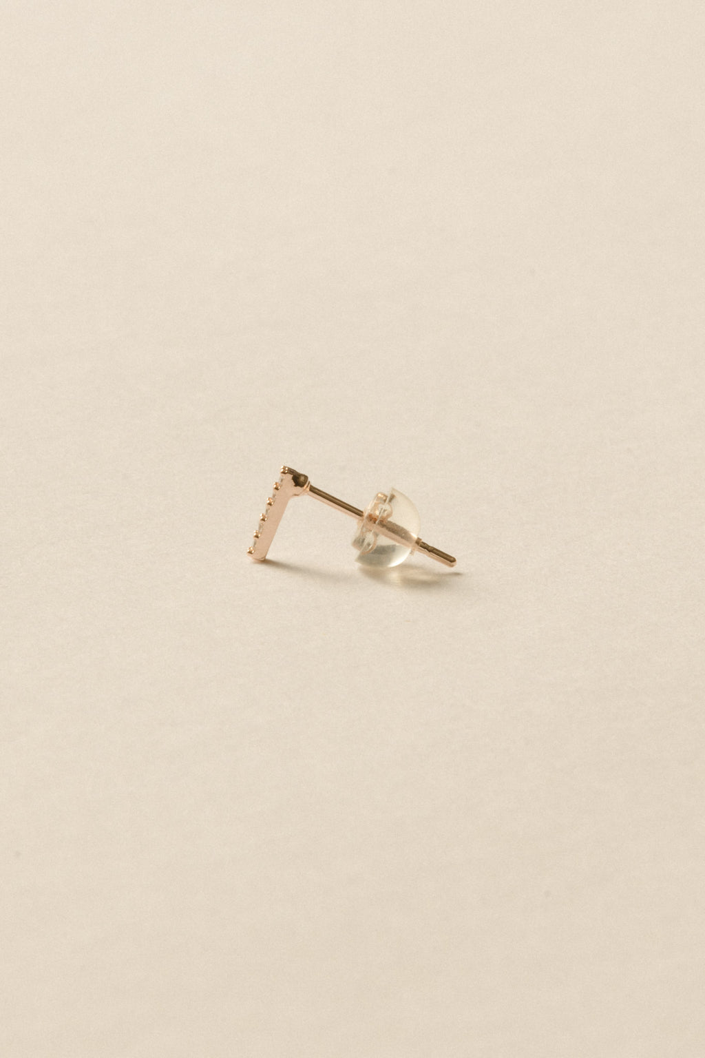 Line Stone Pierce / Rose Gold
