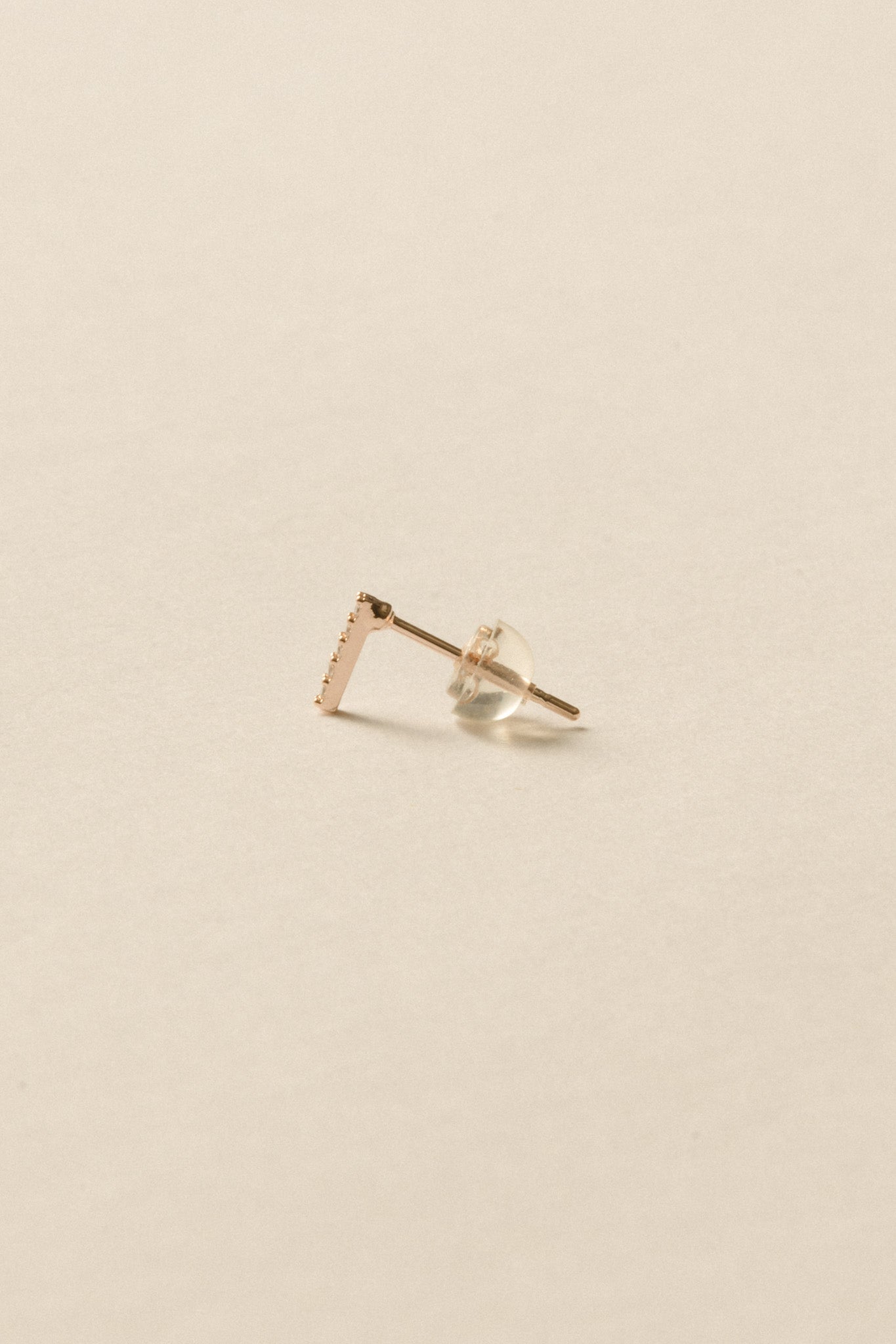 Line Stone Pierce / Rose Gold