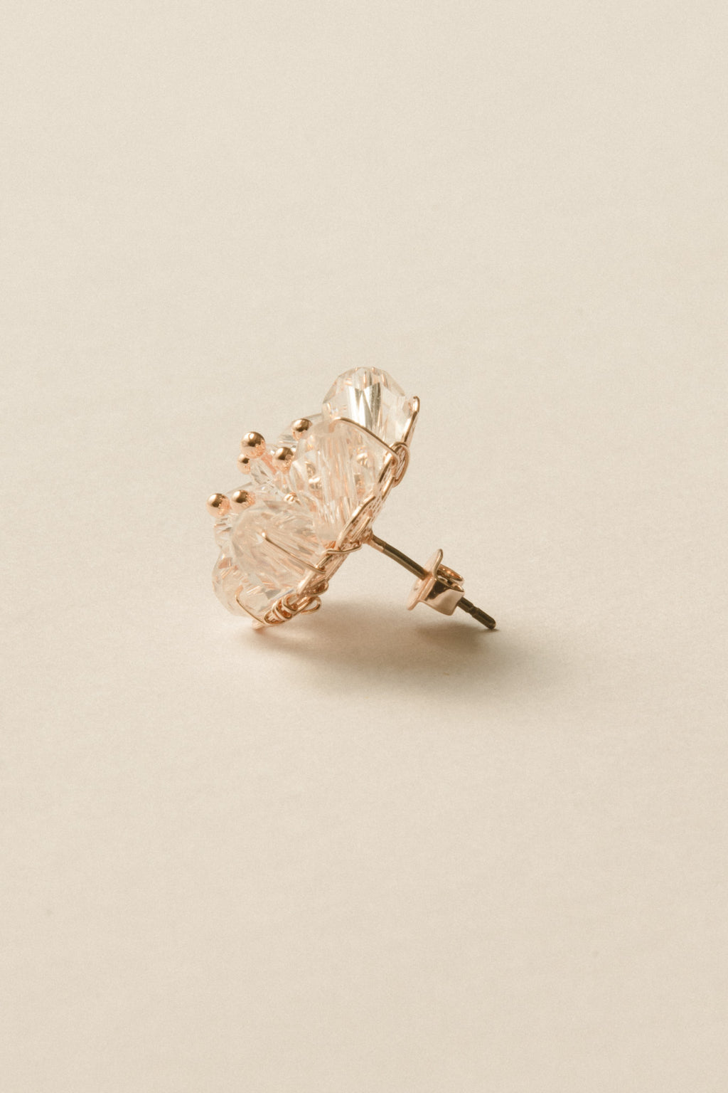 Fleur Glass Pierce / Rose Gold