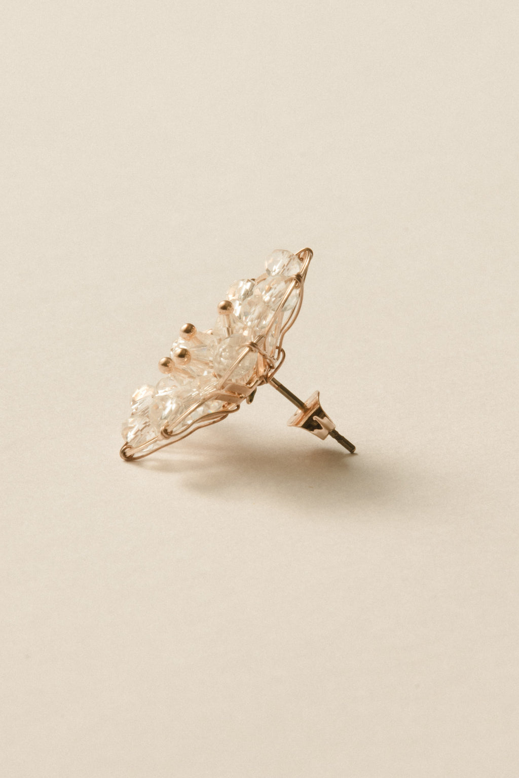 Crystal Petal Bloom Pierce / Rose Gold