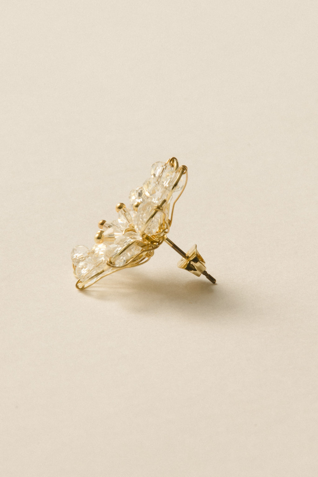 Crystal Petal Bloom Pierce / Gold