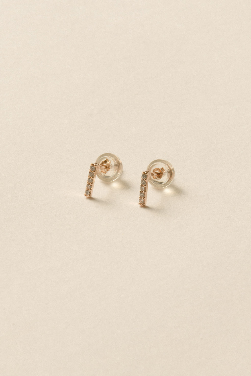 Line Stone Pierce / Rose Gold
