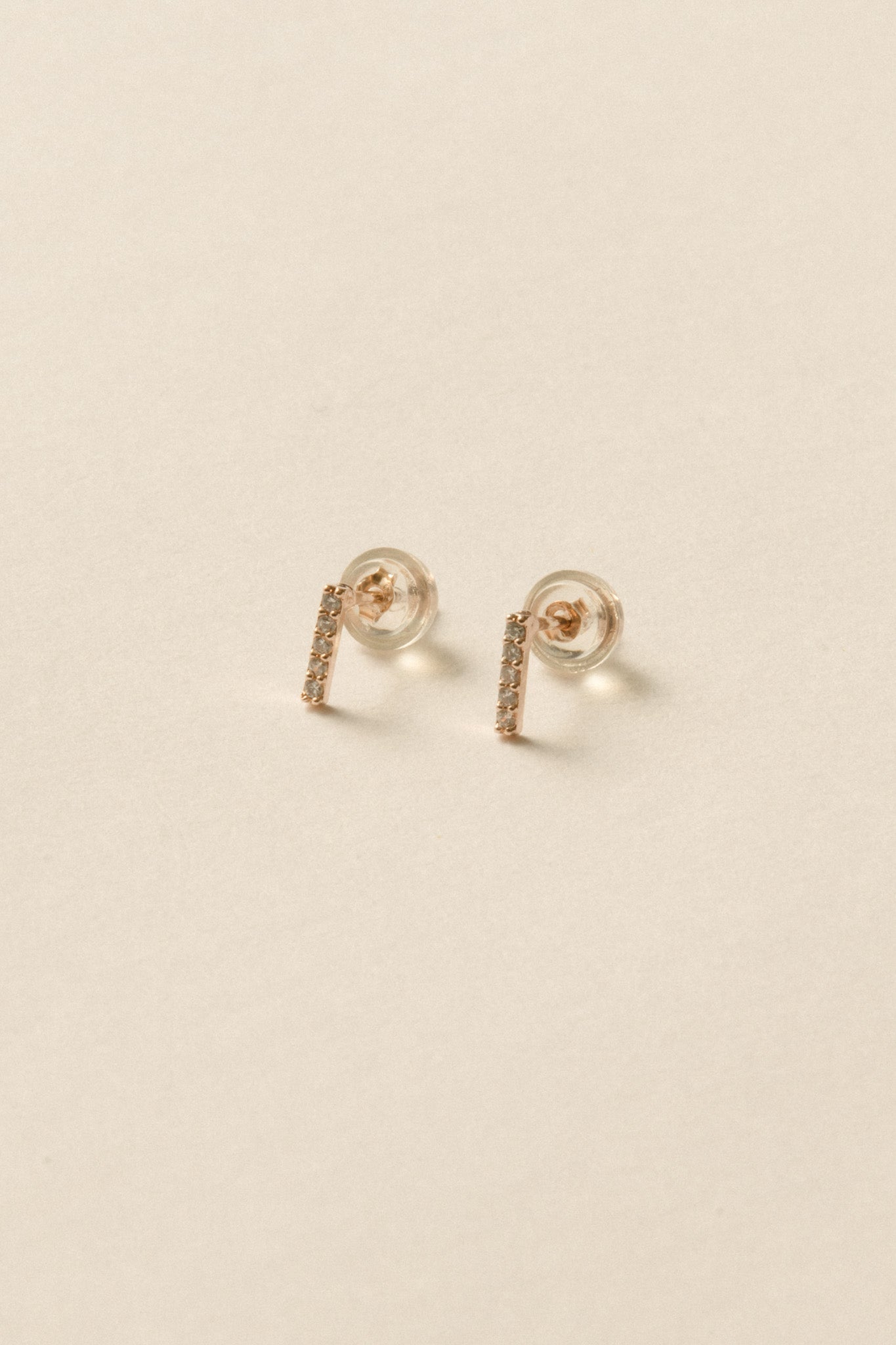 Line Stone Pierce / Rose Gold