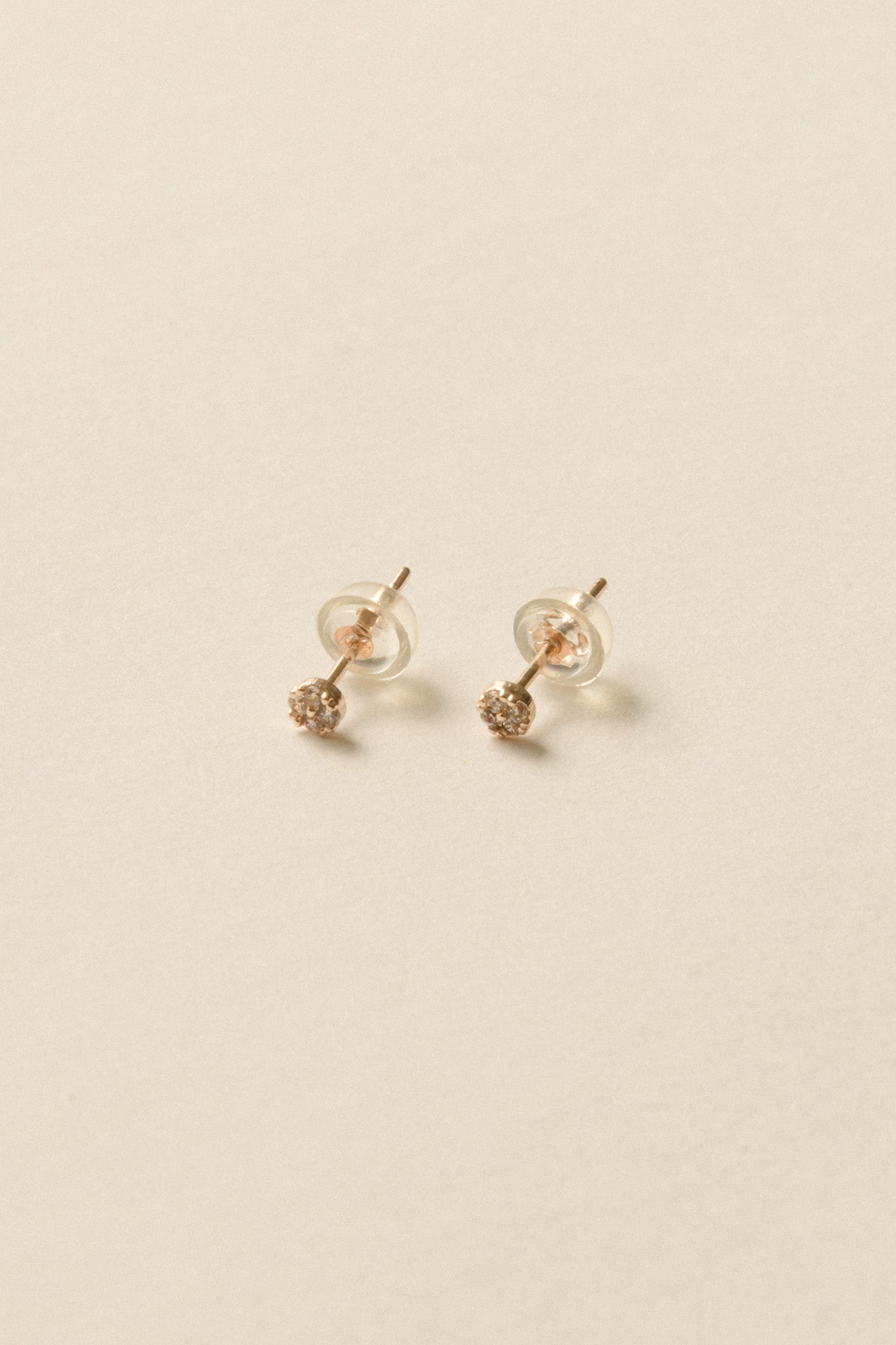 Tiny Stone Pierce  / Rose Gold