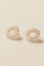 Pearl Glass Wreath Pierce / Rose Gold