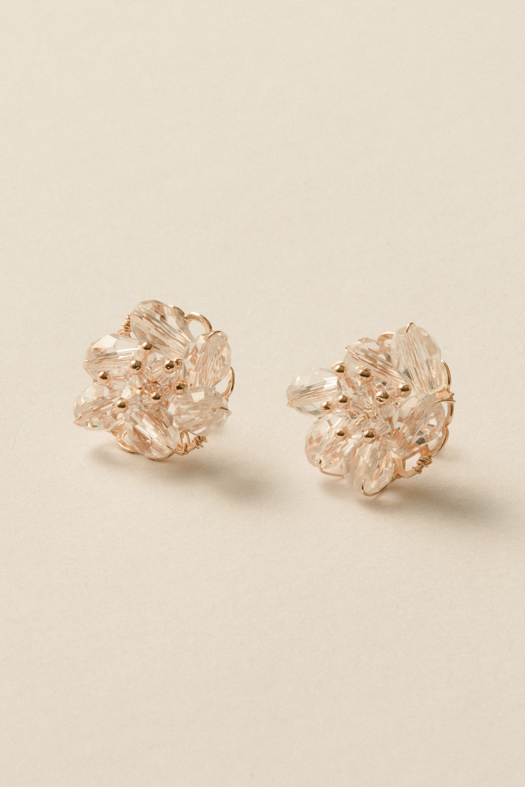 Fleur Glass Pierce / Rose Gold