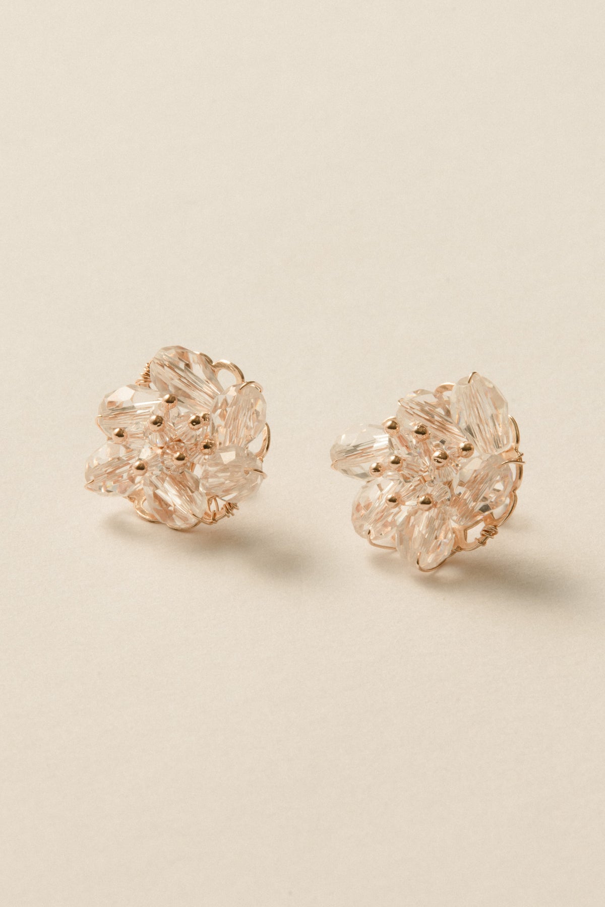 Fleur Glass Pierce / Rose Gold