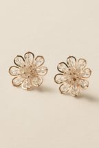Crystal Petal Bloom Pierce / Rose Gold