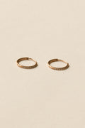 Stone Hoop Pierce / Rose Gold