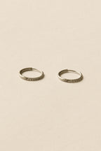 Stone Hoop Pierce / Silver