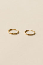 Stone Hoop Pierce / Gold