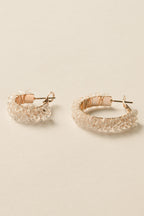 Crystal Hoop Pierce /  Rose Gold