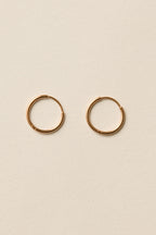 Thin Hoop Pierce / Rose Gold